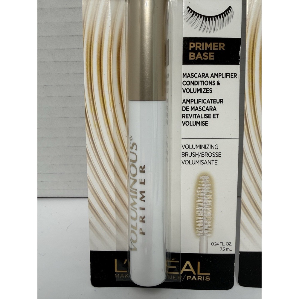 2 New Loreal Voluminous Mascara Primer Sealed 0.24 fl oz 300 - White Primer - Picture 3 of 4